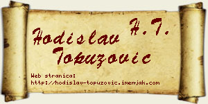 Hodislav Topuzović vizit kartica